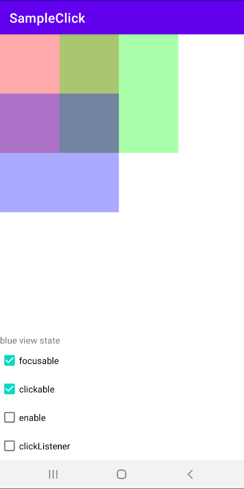 Click Sample GitHub - eastar-dev/SampleClick: 중첩 view click test sample