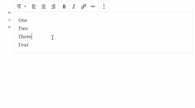 gif - list block split in p