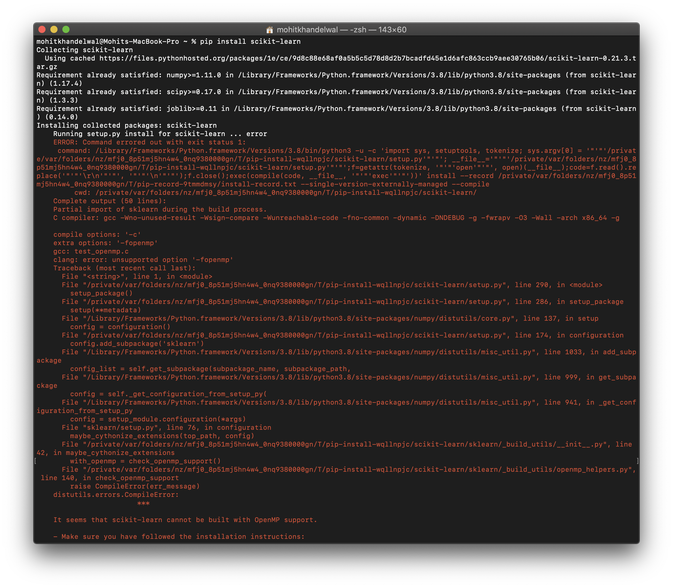 Installation error where all the dependencies are satisfied. · Issue ...