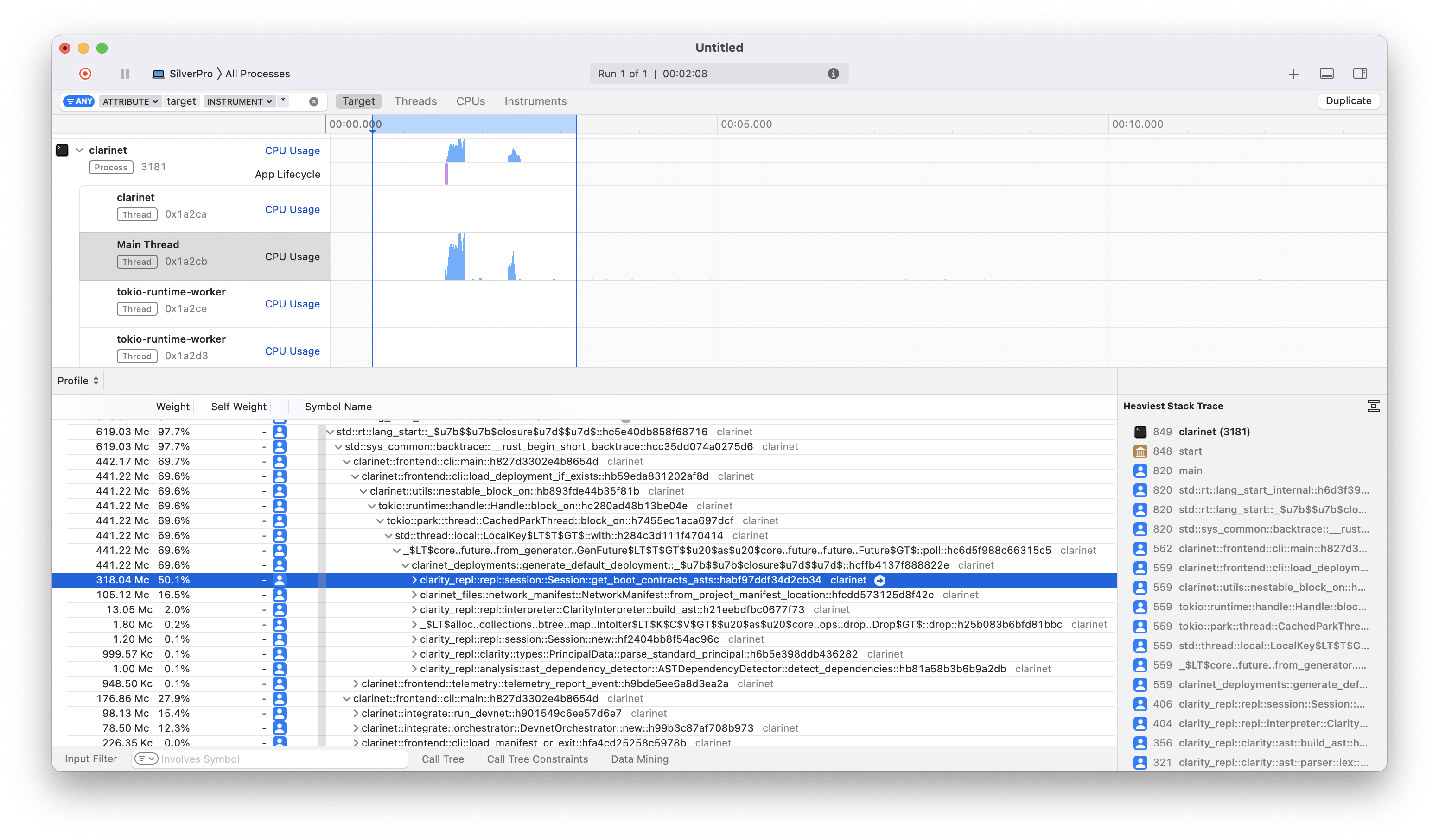 Look into CPU usage during integrate` · Issue 545
