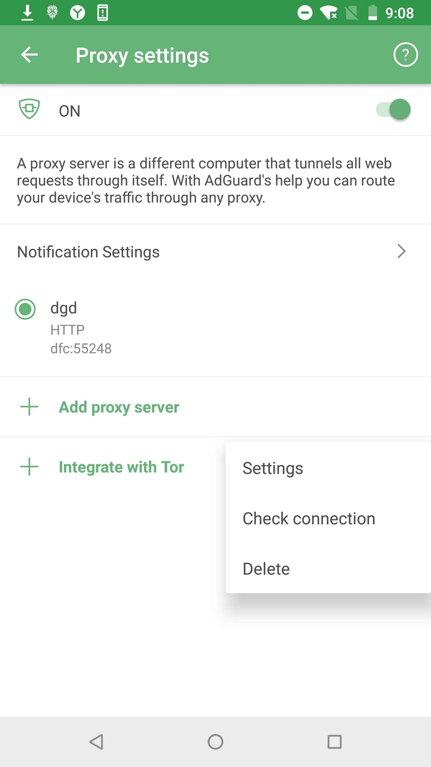 Сustom proxy context menu appears at random places on the a screen ...