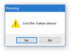Vulkan - Crash on fullscreen --> windowed (double-clicking) · Issue ...