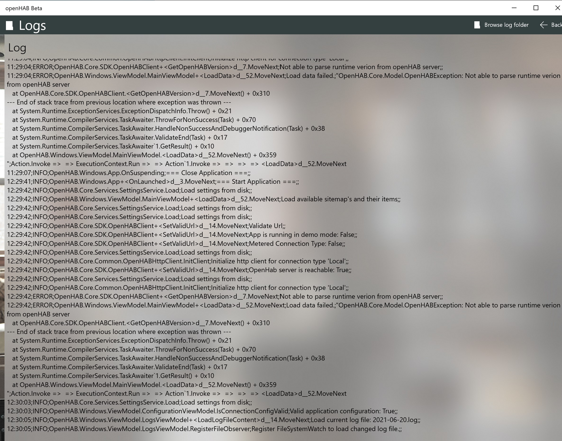 Not working with openHAB 3.1.0.M5 · Issue #192 · openhab/openhab ...