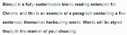 GitHub - tags2k/bionycl: Bionycl is a fully-customisable bionic reading ...