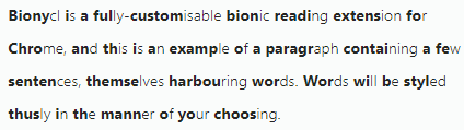 GitHub - tags2k/bionycl: Bionycl is a fully-customisable bionic reading ...