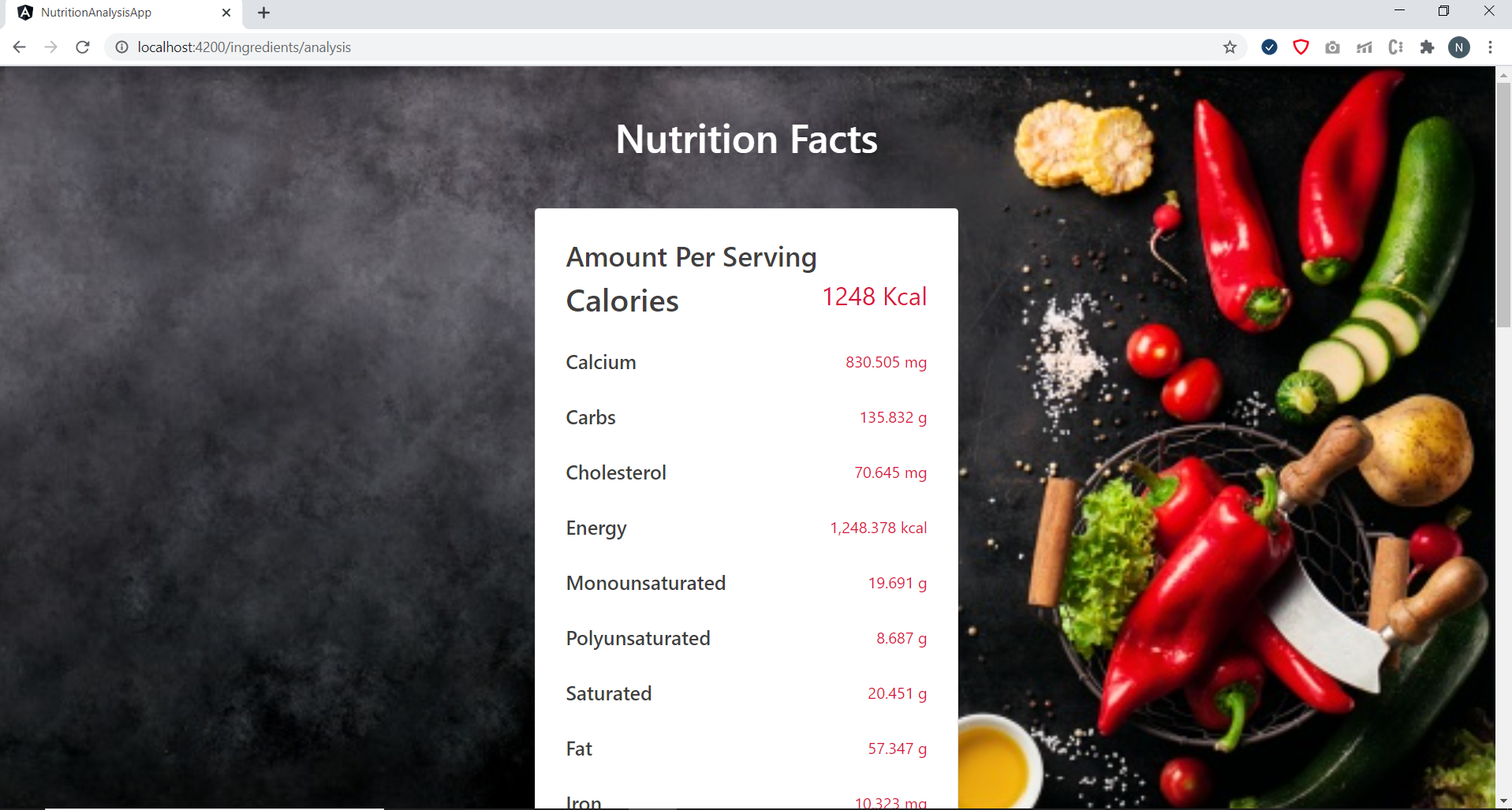 nutrition-analysis-app - Codesandbox