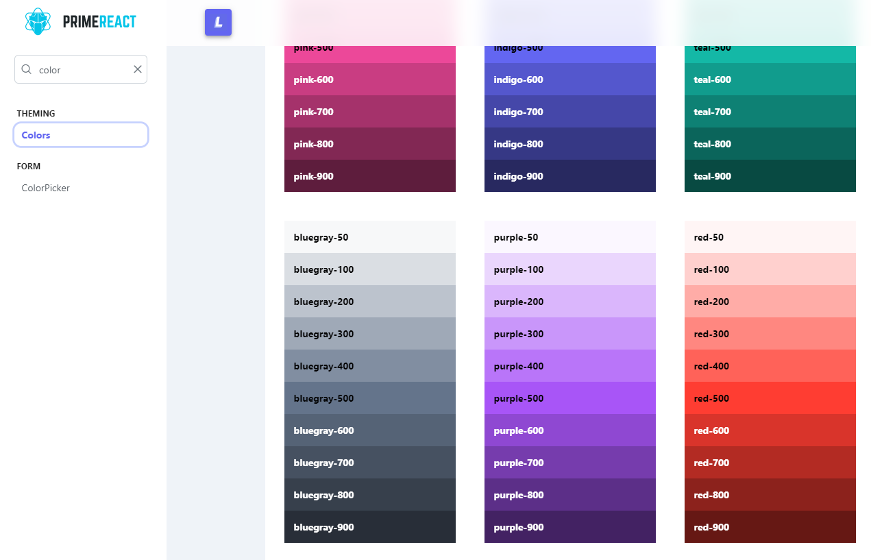 Add a red color palette to the docs · Issue #2027 · primefaces ...