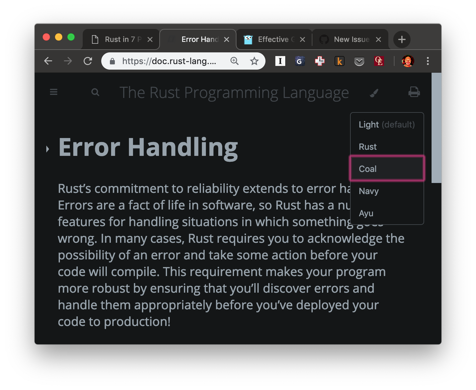 The book's title is not centered. · Issue #887 · rust-lang/mdBook · GitHub