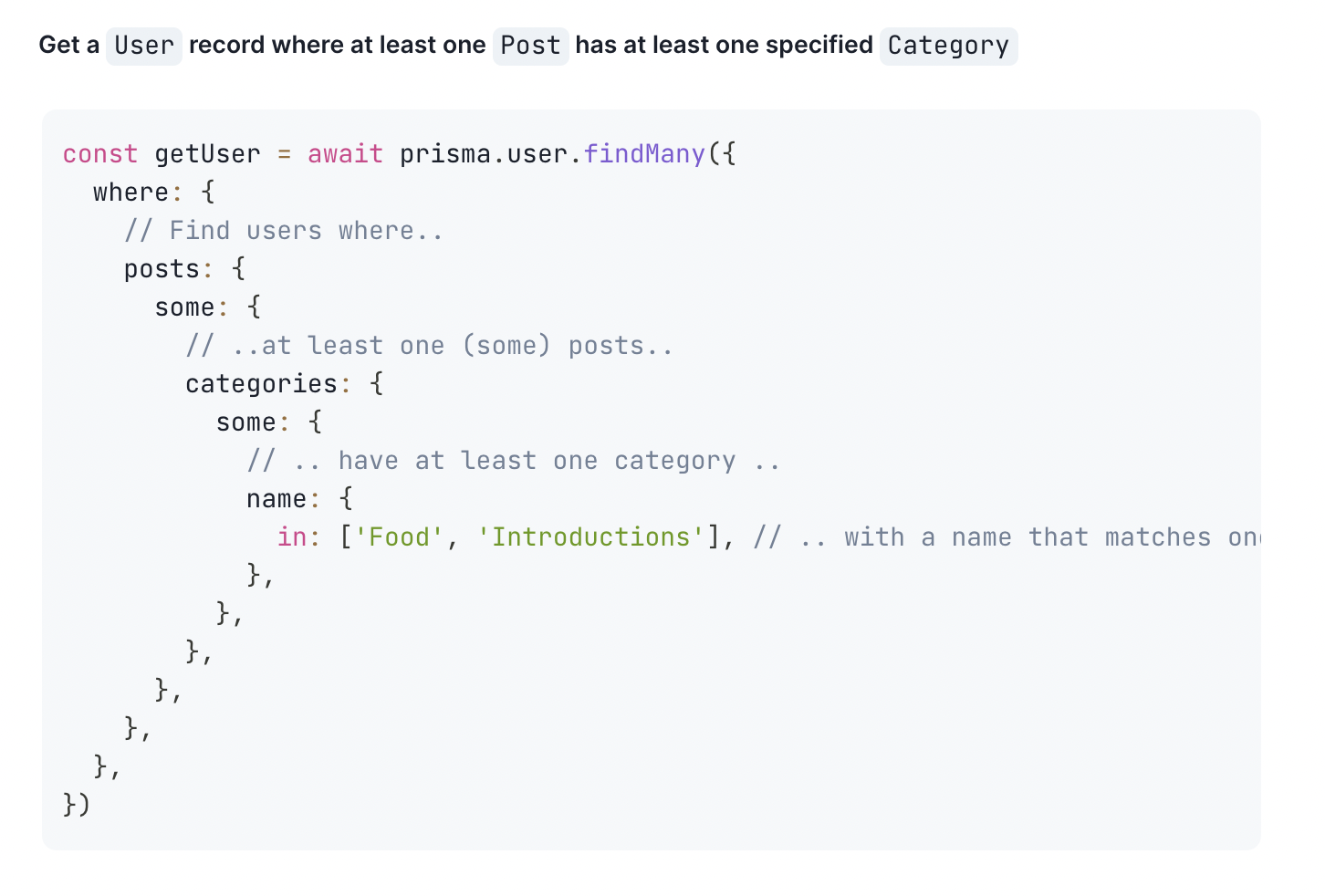 Nested filtering · prisma prisma · Discussion #8423 · GitHub