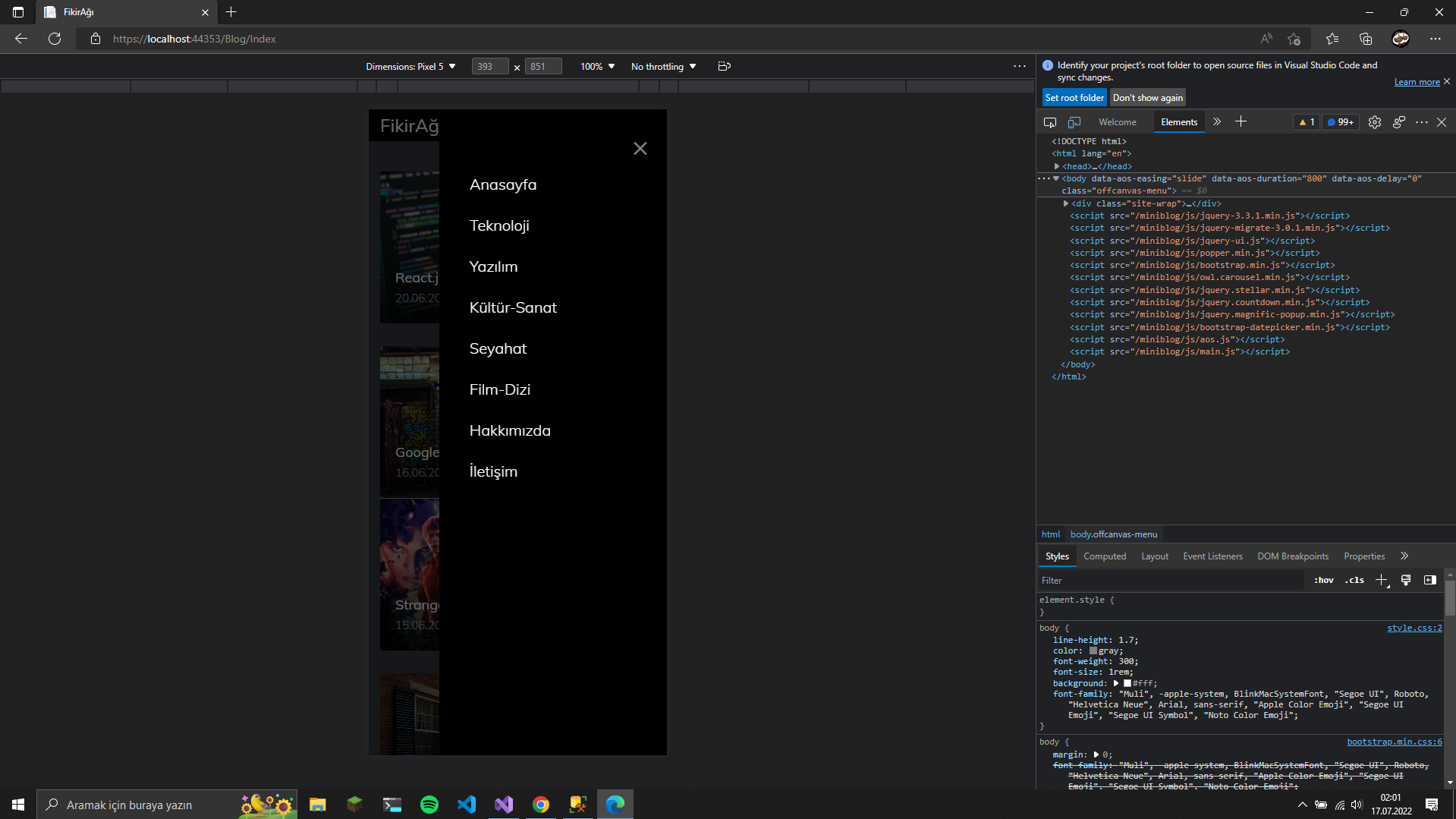 GitHub - tnhnyldz/MvcBlogProjectDotnetCore