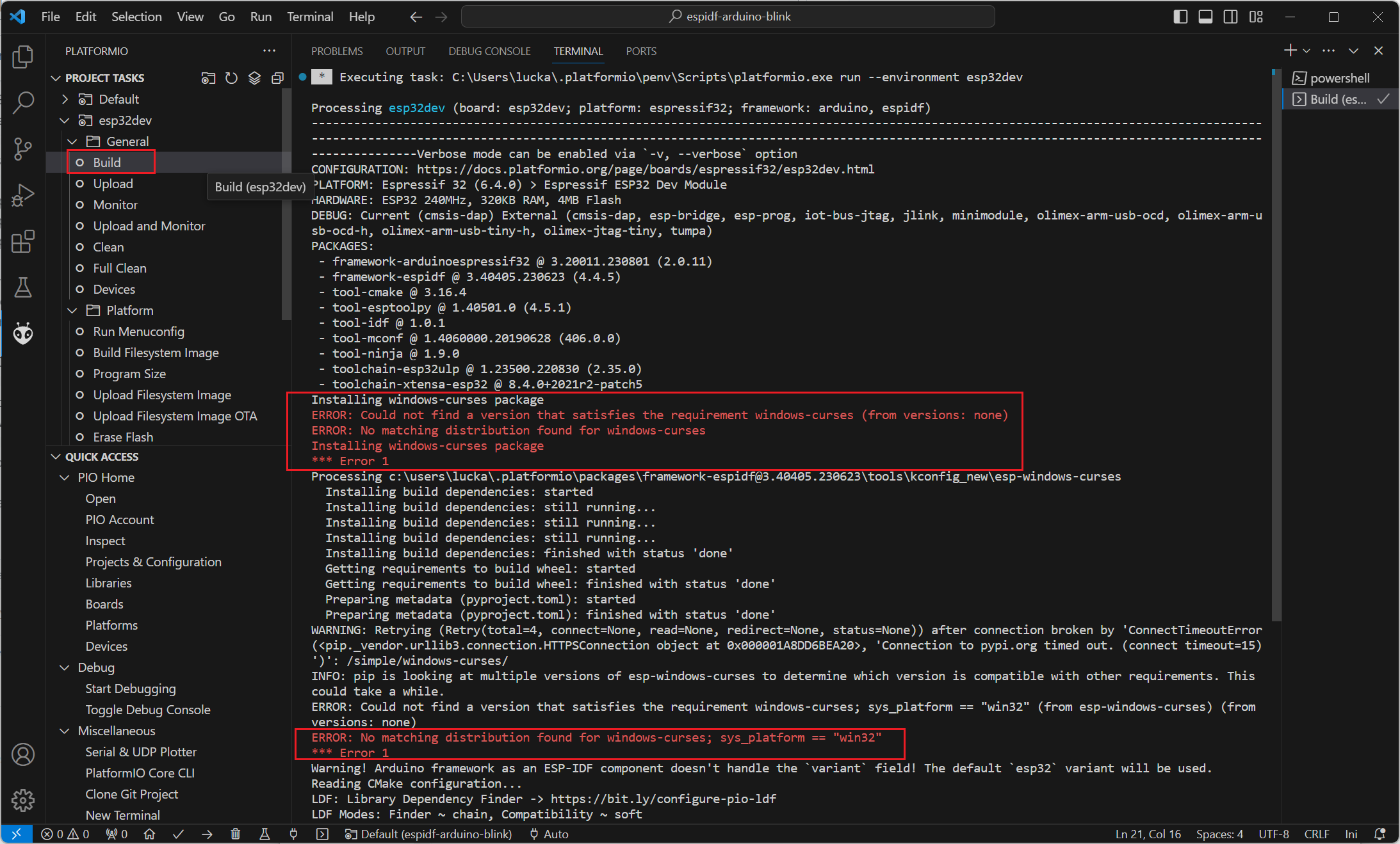 Stuck in `Installing windows-curses package` and fail · Issue #1214 ...