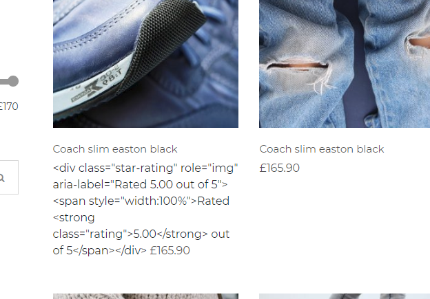 rated products bug