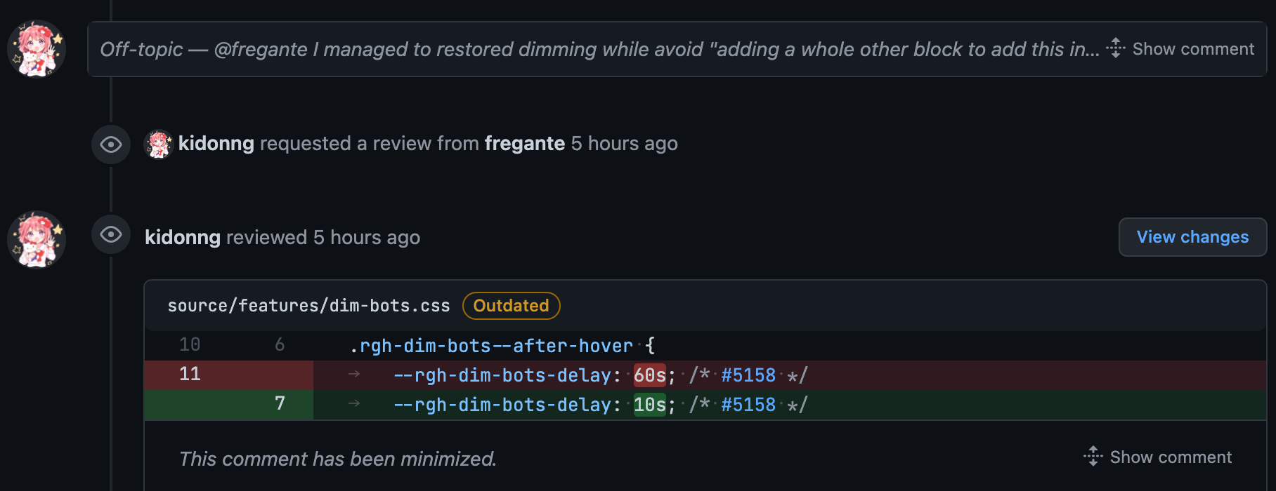 `preview-hidden-comments` stopped working on review comments · Issue ...