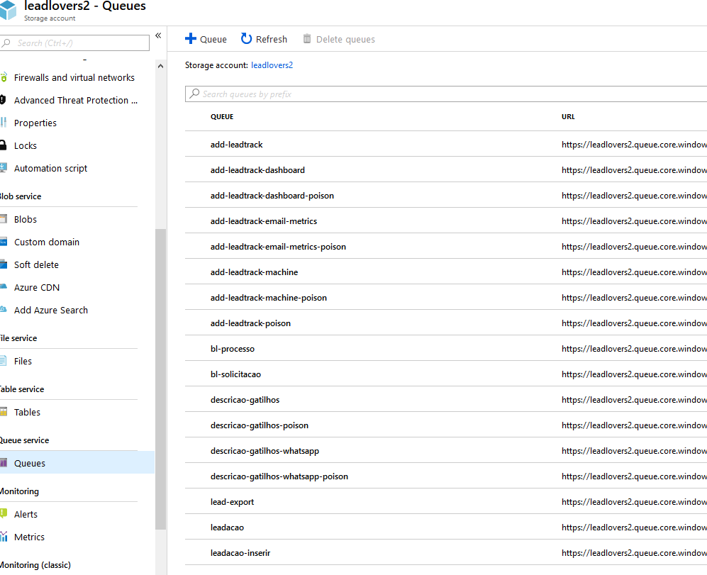 Storage account queues are not being presented in storage Explorer