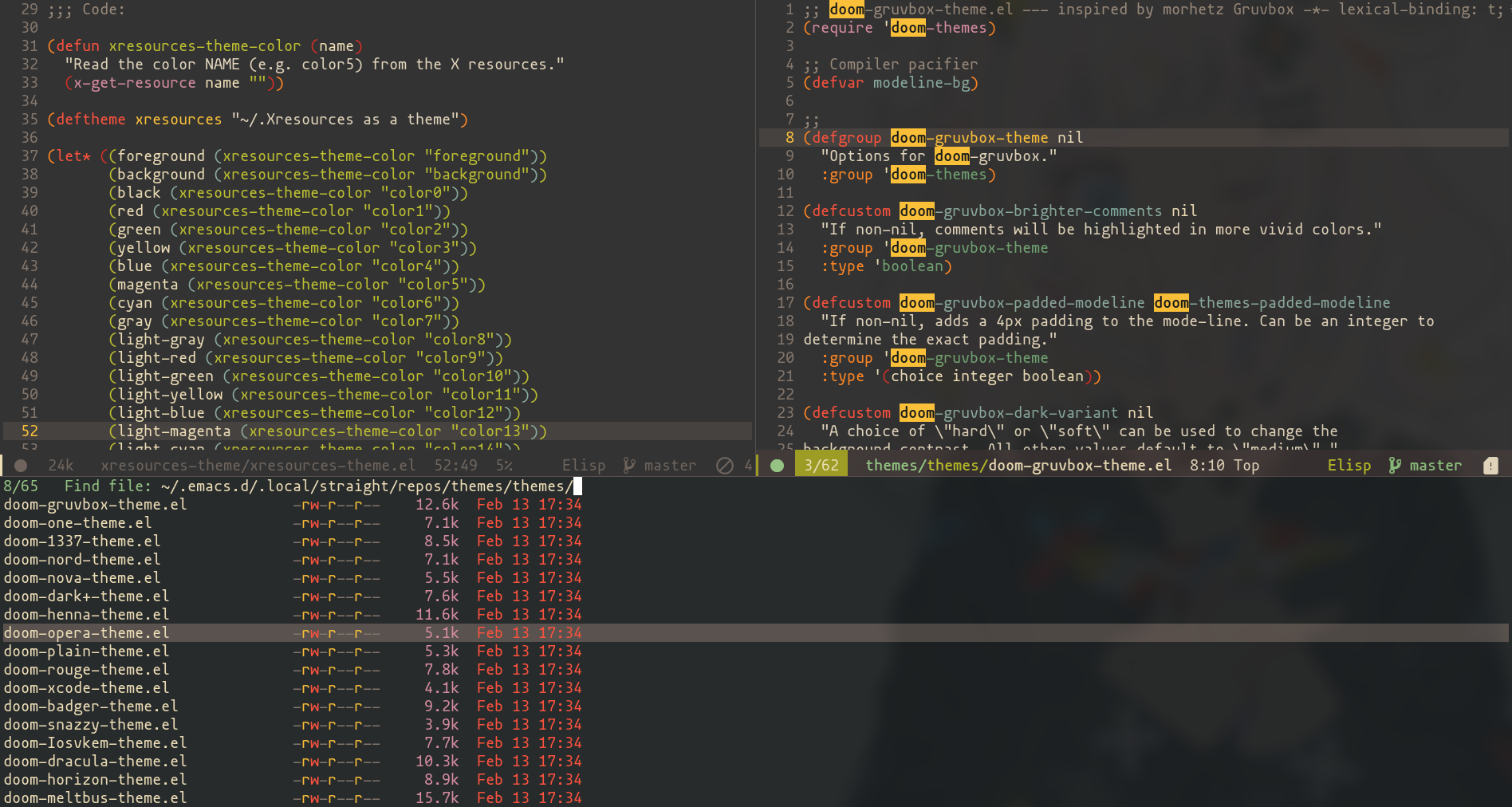 emacs-doom-gruv