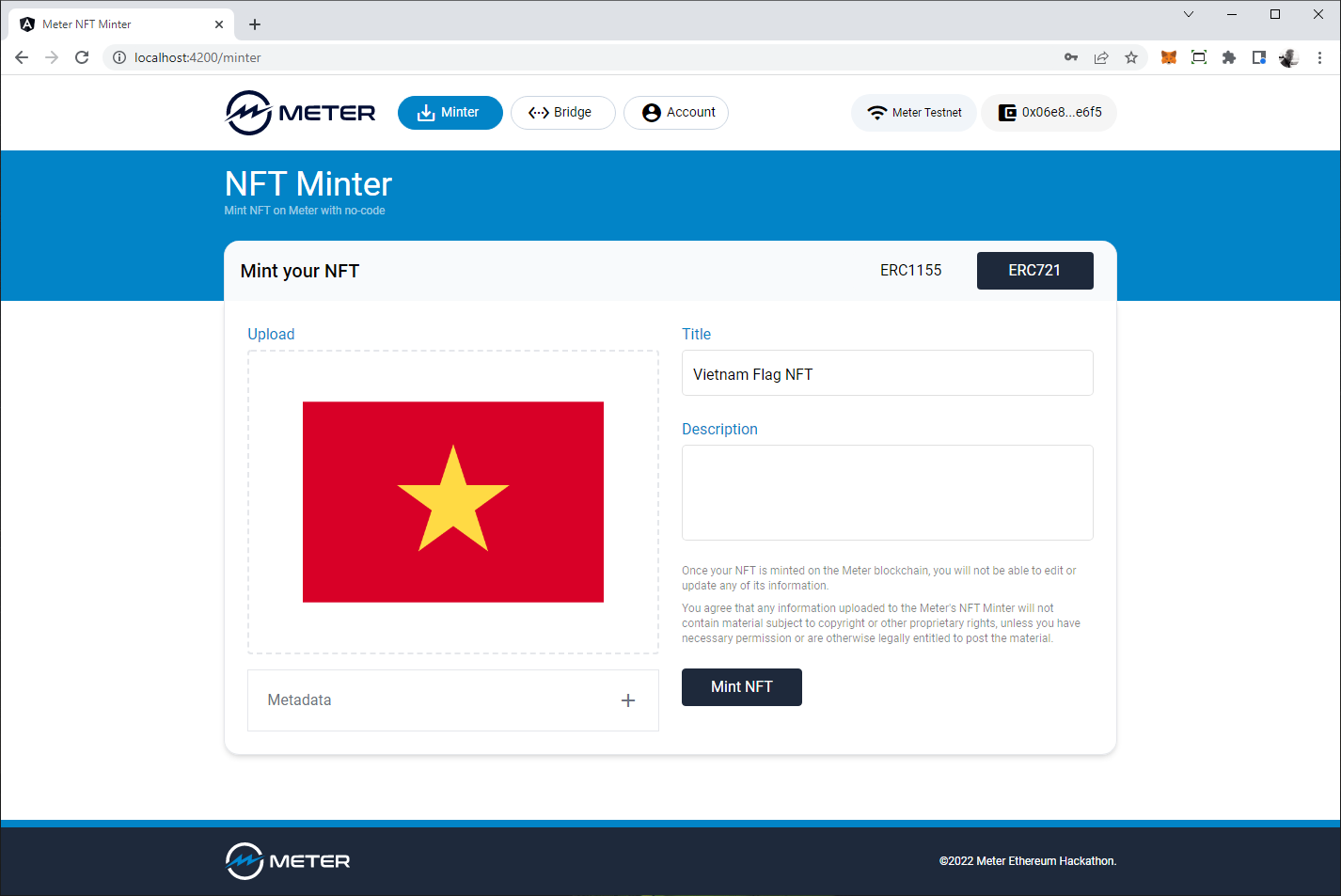 GitHub - kryptopoo/meter-nft-minter