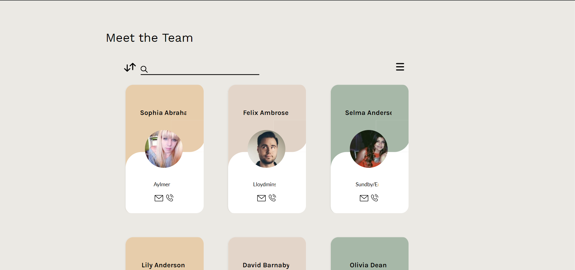 GitHub - drew-post/meet-the-team: Frontend web application that ...