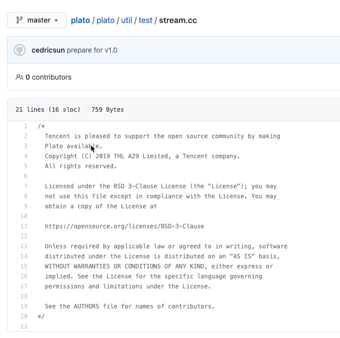 `plato/util/test/stream.cc` 是个空的文件吗？ · Issue #149 · Tencent/plato · GitHub