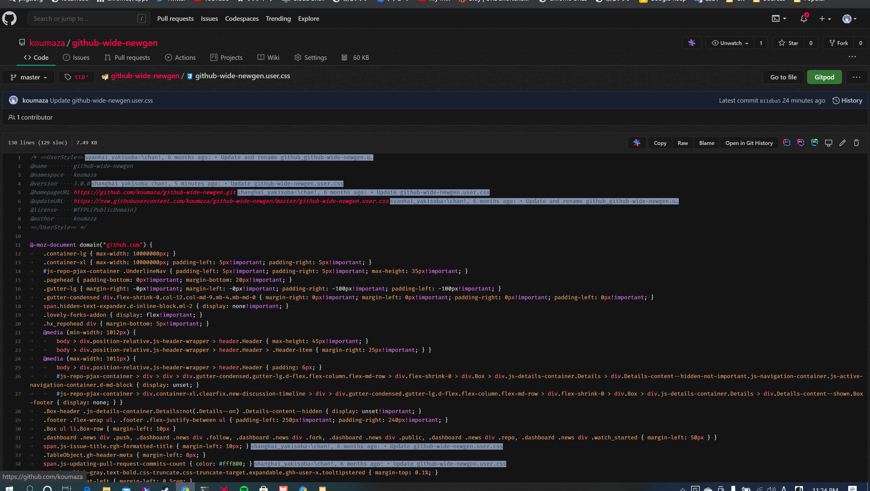 GitHub - koumaza/github-wide-newgen