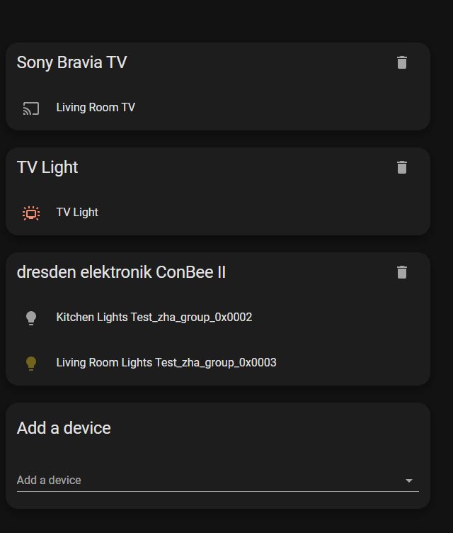 Unable to add light group ZHA to scene it adds all light groups · Issue