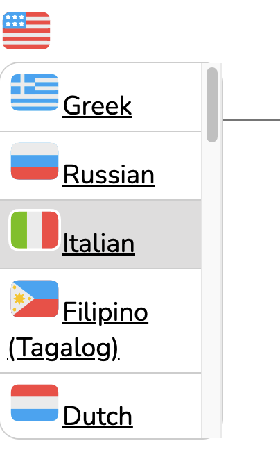 Learning-from language dropdown should be in native language · Issue ...