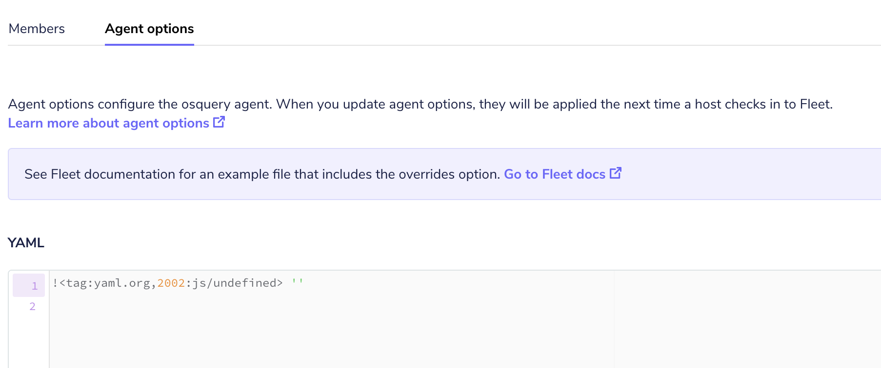Agent options issues in Fleet UI · Issue #8095 · fleetdm/fleet · GitHub