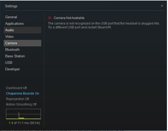 camera not avialable issue on steam vr · Issue #287 · ValveSoftware ...