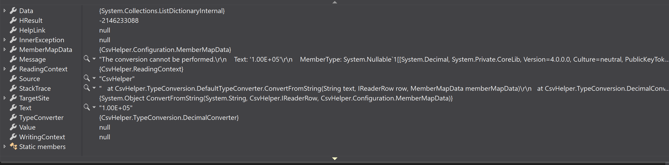 Regression in 15.0.5- Unable to parse nullable decimal field with ...