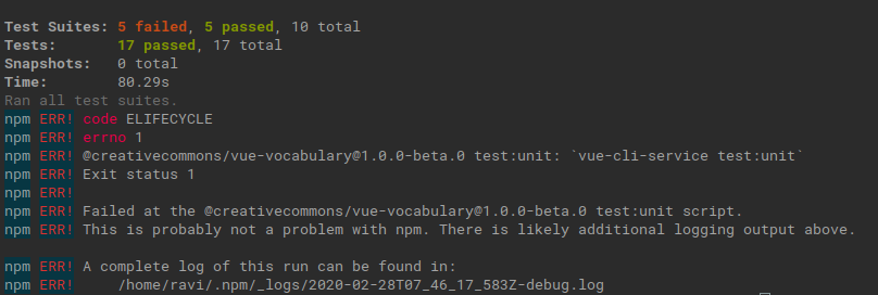 Failing test Cases · Issue #185 · cc-archive/vue-vocabulary · GitHub