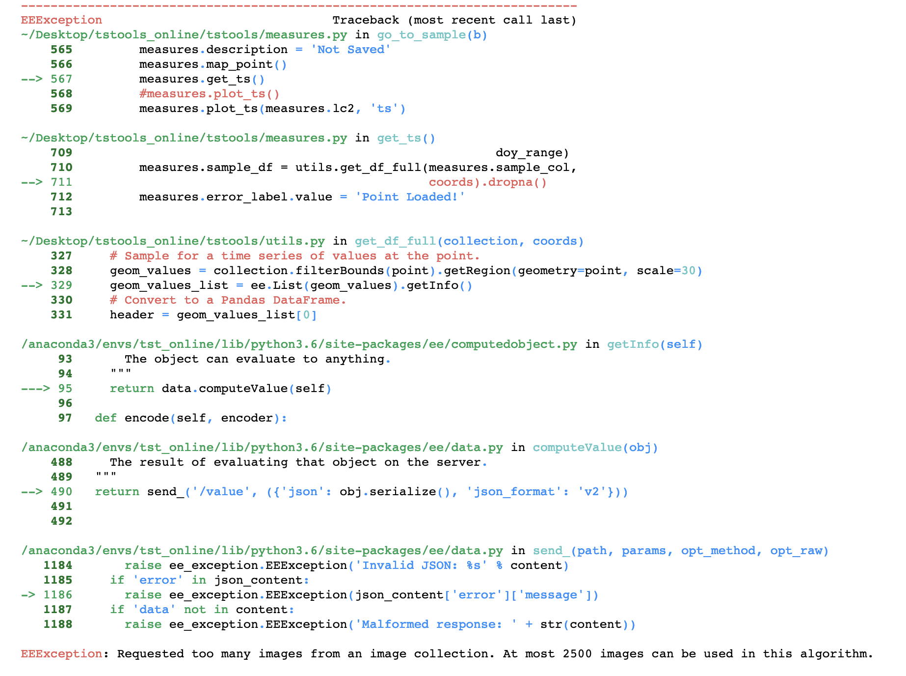 Time Series Do Not Display In Certain Locations Which Contain Too Many Images Issue 32 Parevalo Measures Collector Github