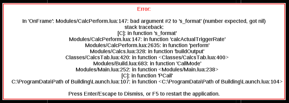 Crash on loading ("Bad argument","nil","calcActualTriggerRate") · Issue ...