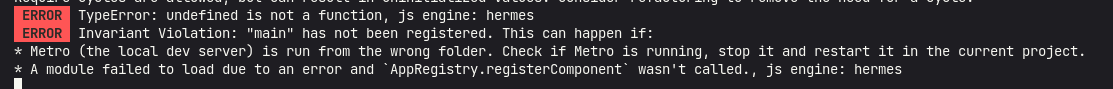 TypeError: undefined is not a function, js engine: hermes · Issue ...
