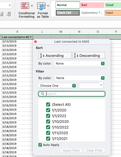 Excel export can't filter on dates · Issue #21404 · microsoft ...