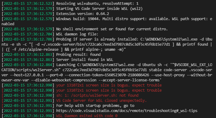 VS Code can't open WSL folders, no $VSCODE_WSL_EXT_LOCATION · Issue ...