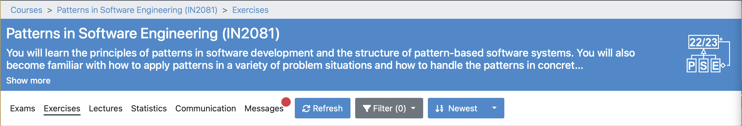 'Lectures' tab control buttons are not aligned with the buttons in ...