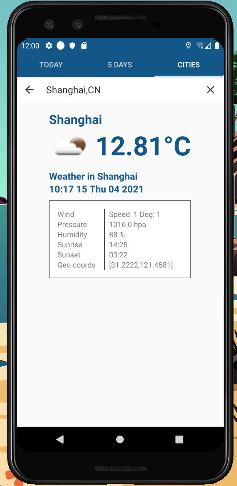 GitHub - CcAaQq/Sunshine_WeatherApp: An Android mobile app with current ...