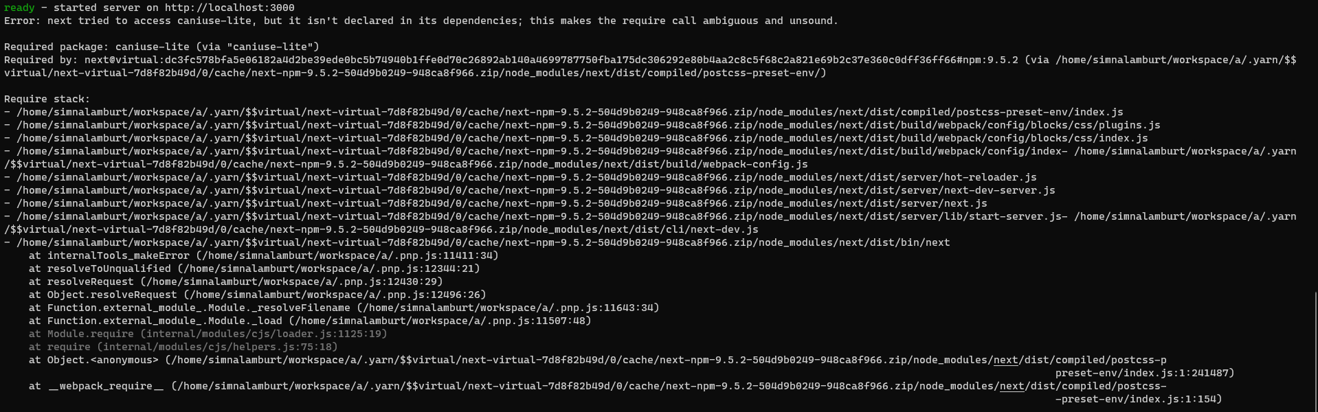 Next.js 9.5.2 breaks with Yarn 2 PnP · Issue 16548 · vercel/next.js
