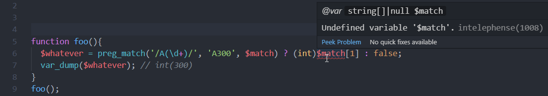 Undefined variable with ternary and reference · Issue #1048 · bmewburn ...