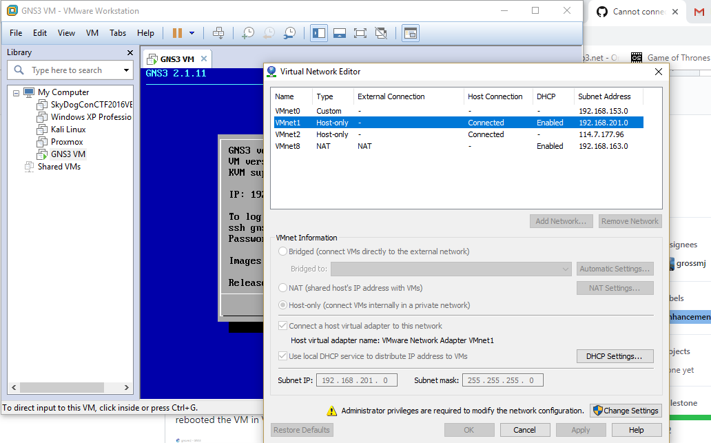 gns3 host binding