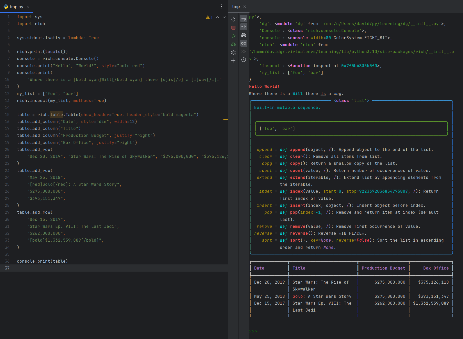 [Help] I cannot use Rich's color printing in RUN or DEBUG of PyCharm ...