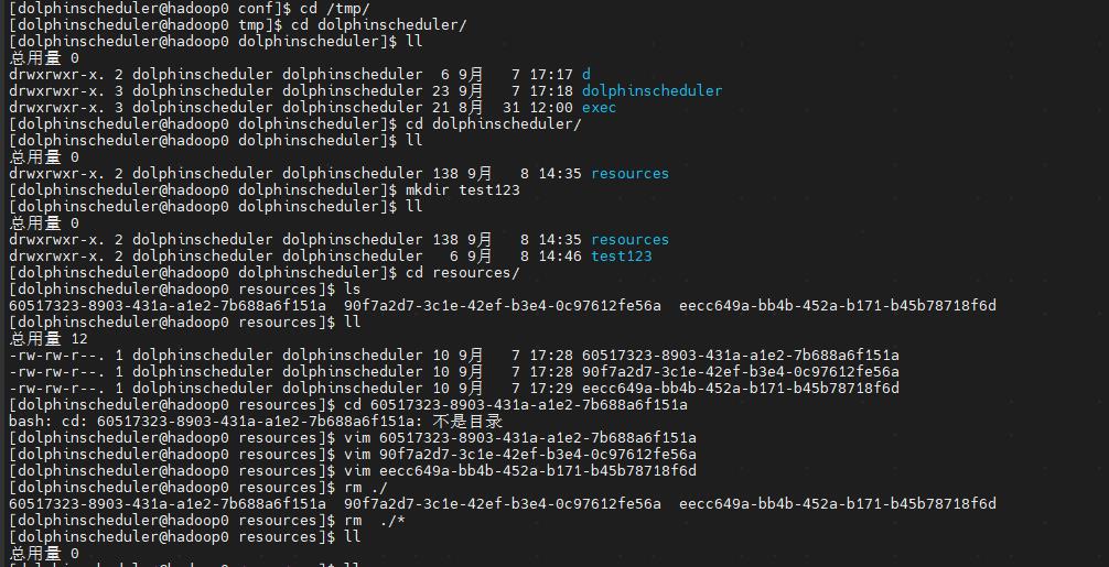 DS 3.0版本伪集群模式下，使用本地资源配置，无法上传、创建文件。 · apache dolphinscheduler ...
