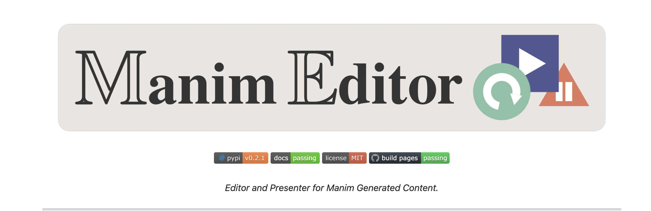 Add Banner to readme by kolibril13 · Pull Request #31 · ManimCommunity ...