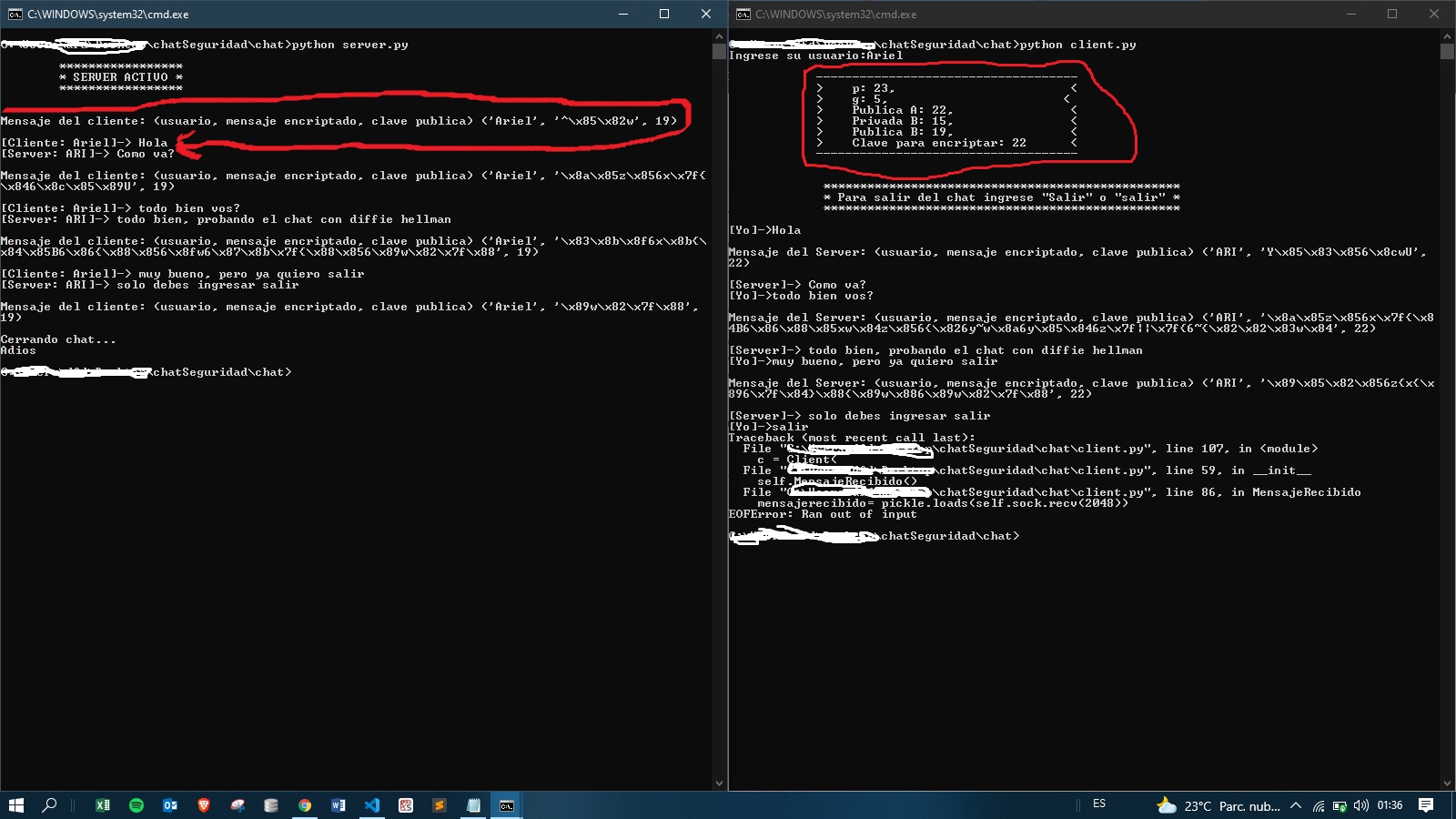 GitHub - 11Feldman/EncryptedChat: Encrypted chat with diffie hellman