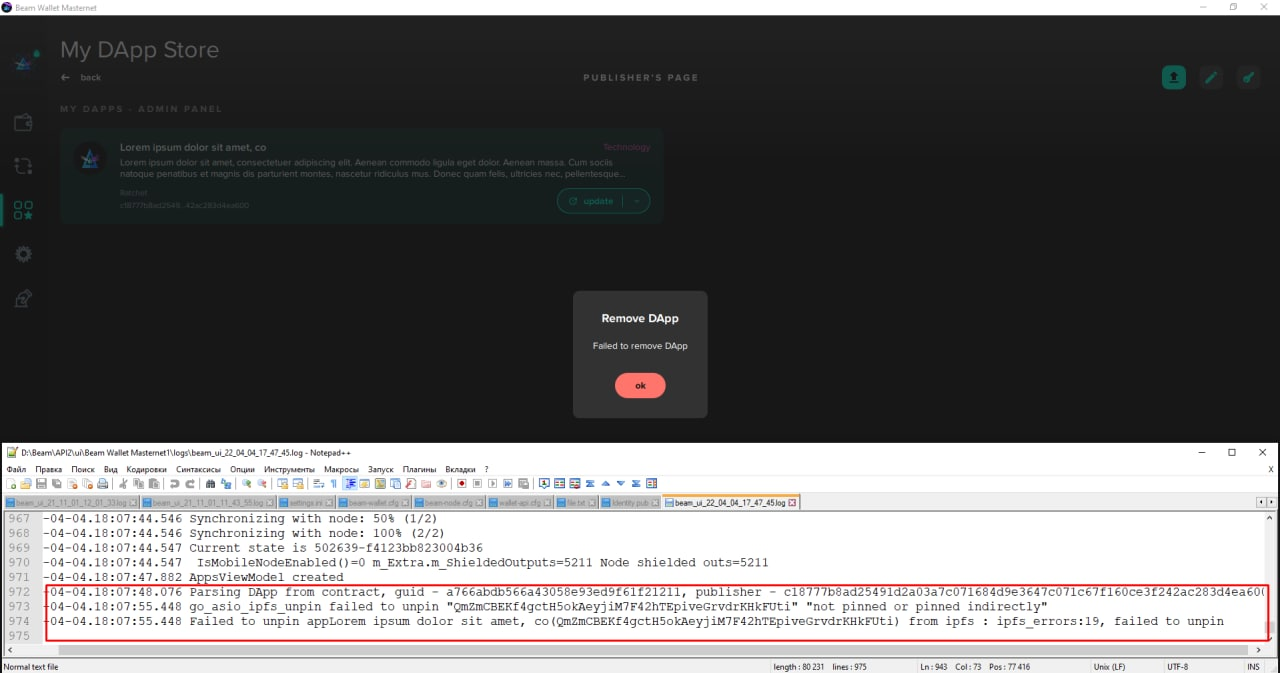 Dapp store / Can't update|remove dapp by publisher · Issue #934 ...