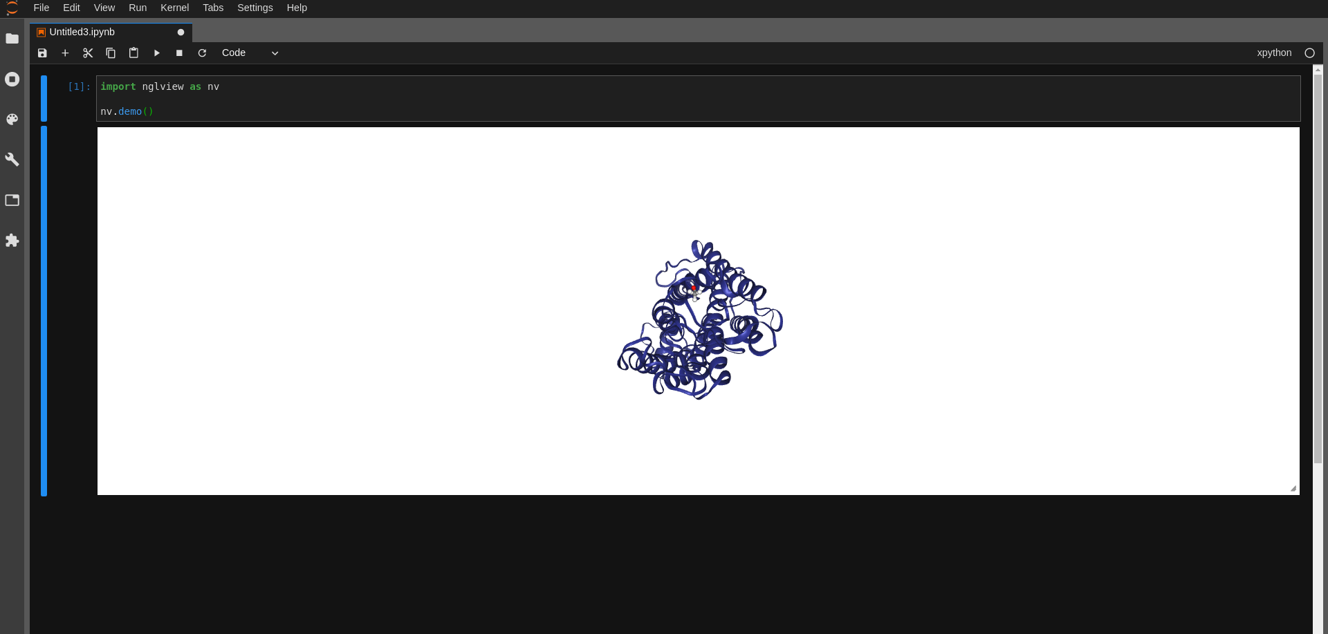 Using NGLview in Xeus-Python · Issue #844 · nglviewer/nglview · GitHub