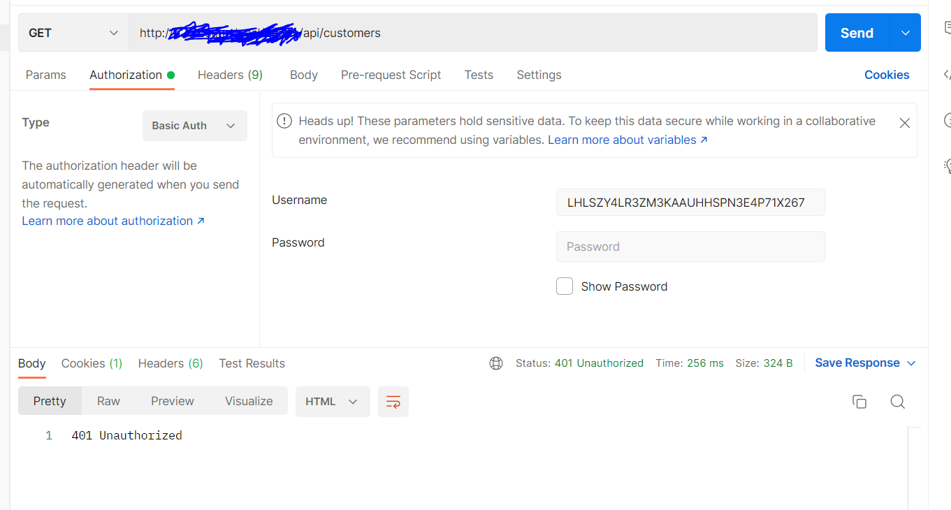 PHP Unknown error #8192] array_key_exists() when using postman to