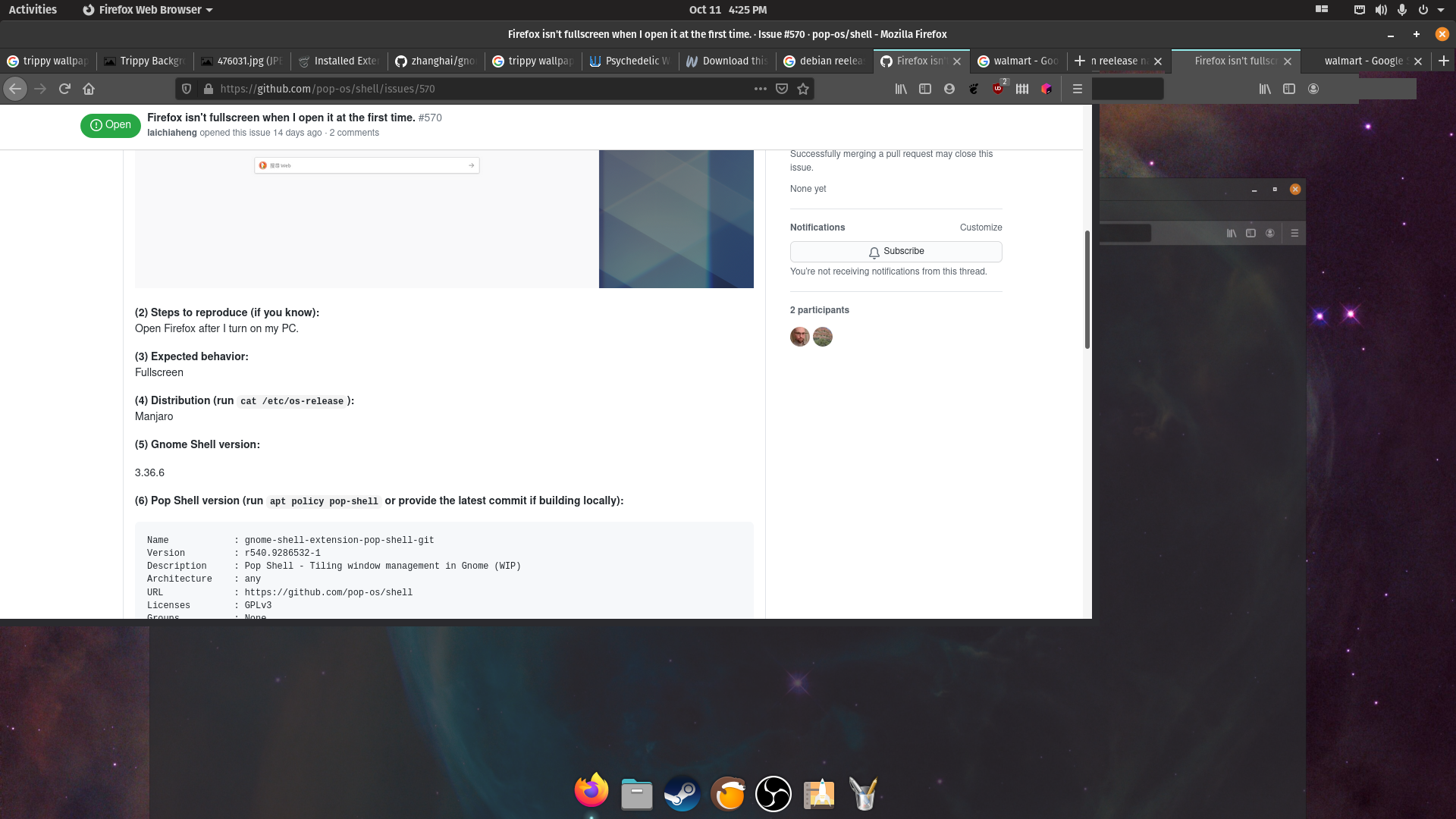 Firefox window isn't fully extended in window mode. · Issue #608 · pop ...