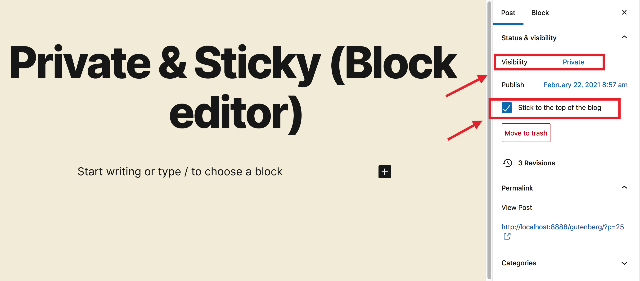 Limit option to make a post sticky to Public posts only · Issue #30373 ...