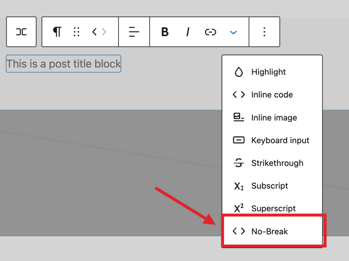 Adding inline items: No-break-space (+ No-break-hyphen) for correct ...