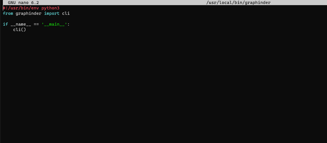 in graphinder, change to !/usr/bin/env python3 · Issue 44 · Escape